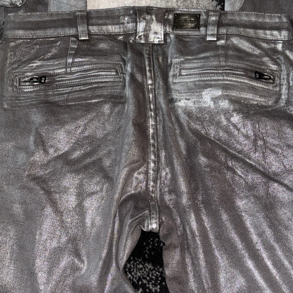 Ralph Lauren Silver Cargo Moto Jeans US Size 30 - Picture 7 of 9